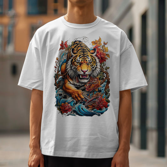 Tiger Men's Oversized T-Shirt