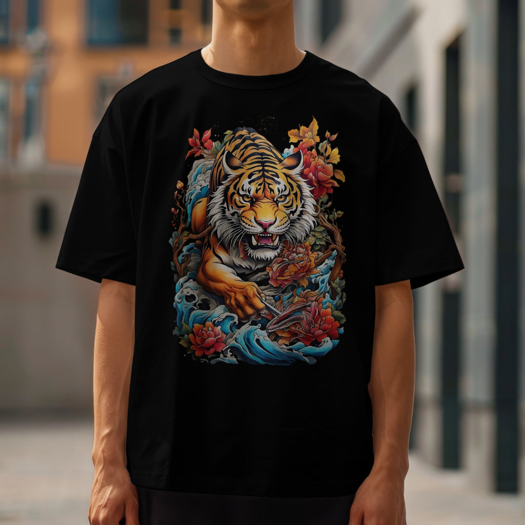 Tiger Men's Oversized T-Shirt