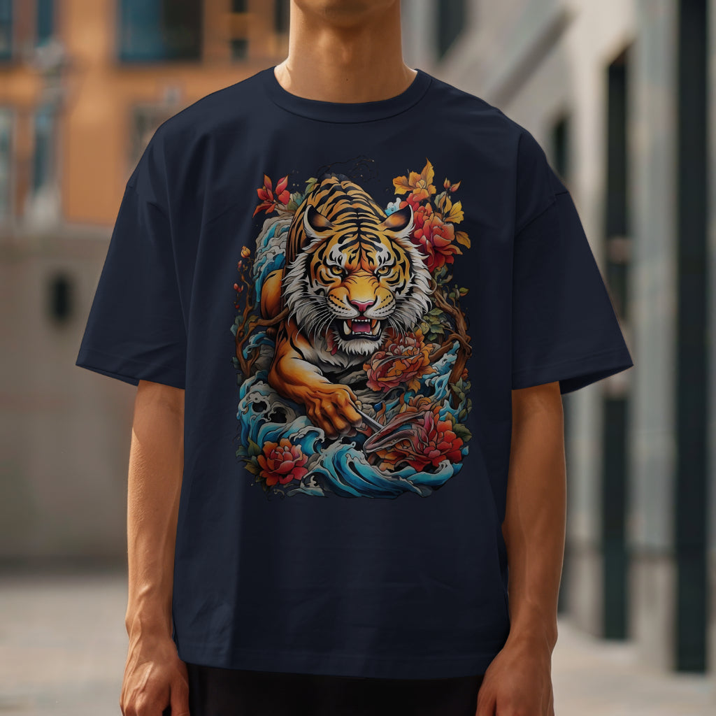 Tiger Men's Oversized T-Shirt