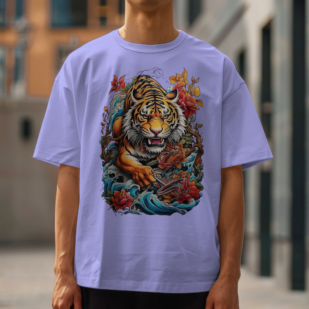 Tiger Men's Oversized T-Shirt